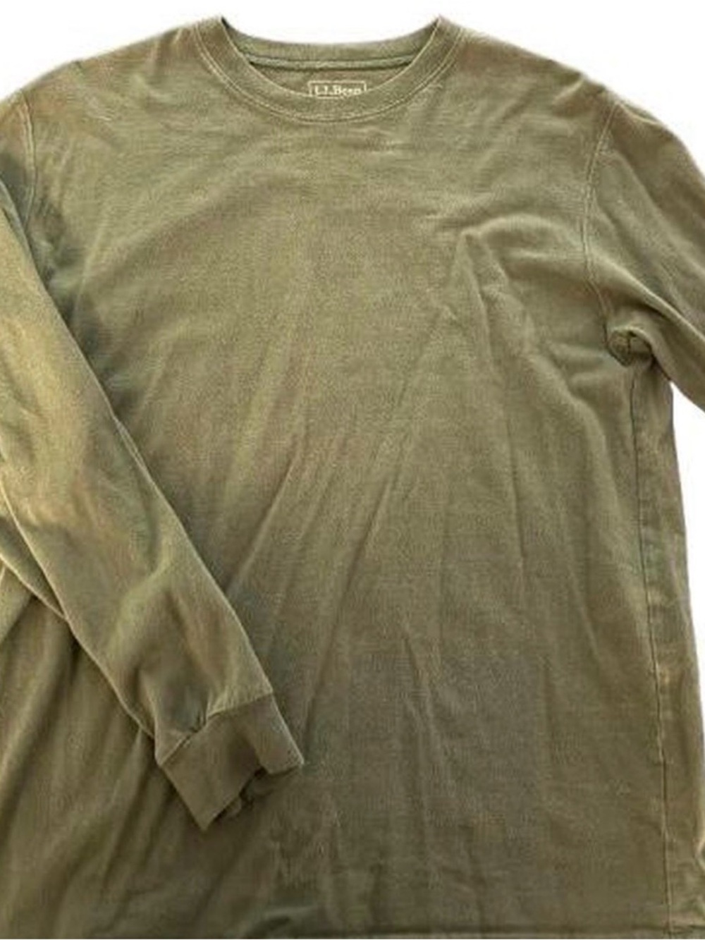 L.L. Bean Olive Crewneck Long Sleeve Shirt